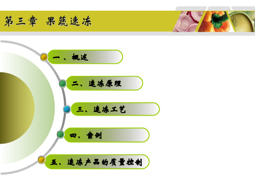 《果蔬加工工艺学》果蔬速冻