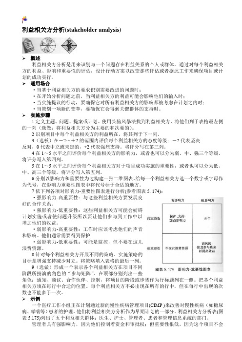 利益相关方分析stakeholderanalysis