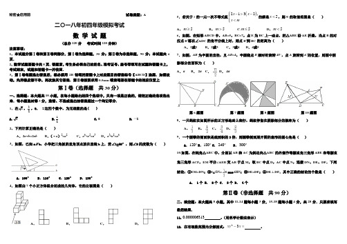 2018年初四模拟数学试题