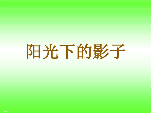 教科版《阳光下的影子》精品教学课件1