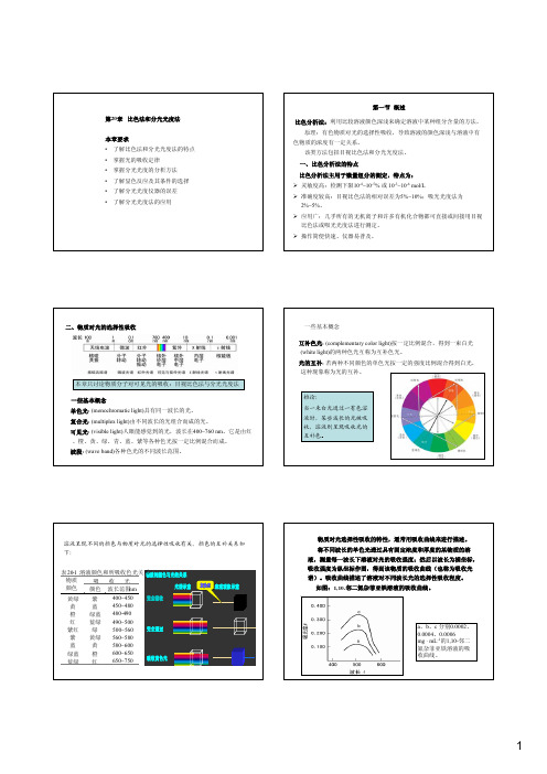 第二十章 比色和分光光度法