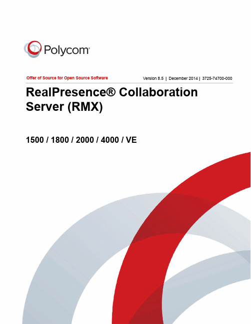 RealPresence Collaboration Server (RMX) 系列产品说明书