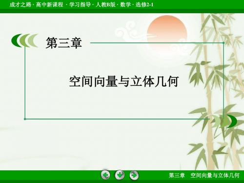 高中数学人教版选修2-1配套课件：3.2.2平面的法向量与平面的向量表示