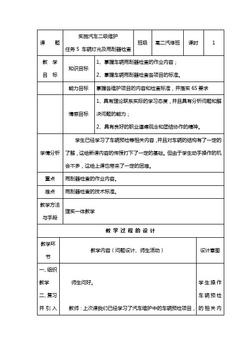 雨刮器检查