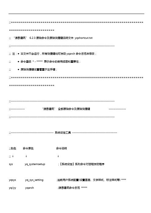 源泉建筑6.2.3快捷键