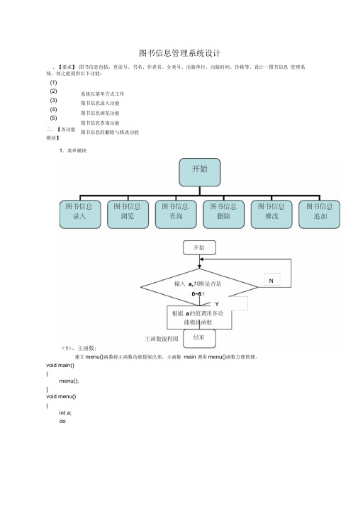 C语言-图书信息管理系统