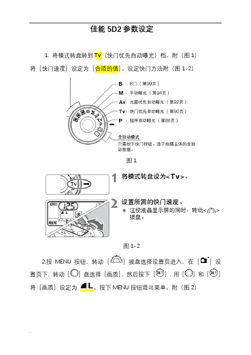 佳能5D2参数设定