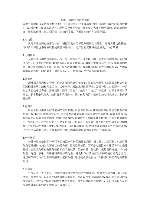 玄鹿中频治疗仪治疗原理