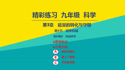 (优)2018秋浙教版九级上册科学课件：345机械效率ppt文档