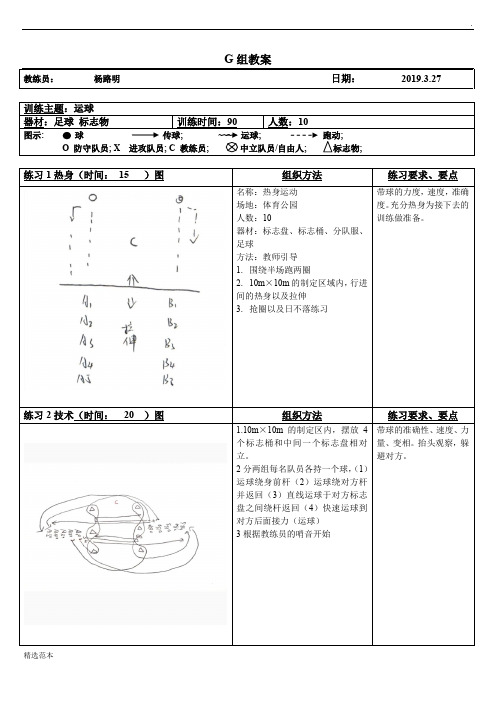 学员实践课教案(e级)(带球)