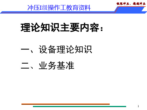 冲压操作工I级培训资料(理论)