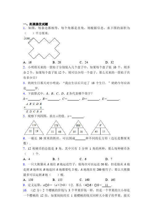 湖南省长沙市红星小学三年级数学竞赛试卷及答案百度文库