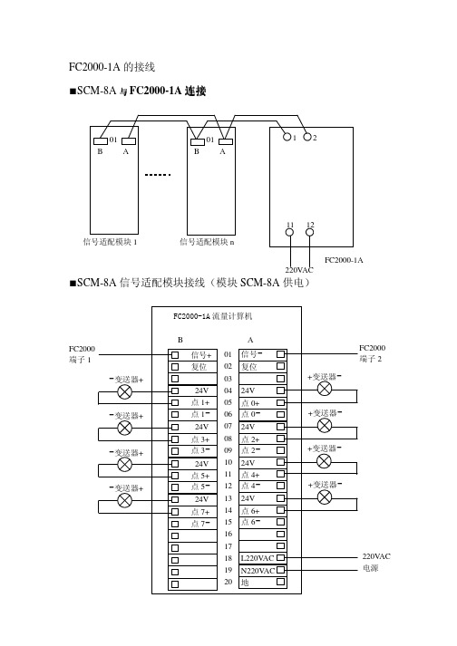 fc2000-1A接线端子定义流量计算机