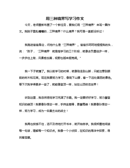 用三种境界写学习作文