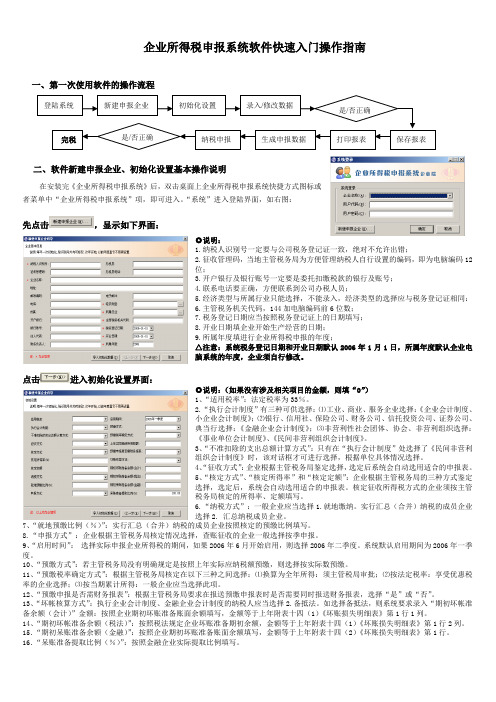 企业所得税电子申报软件快速入门操作指南