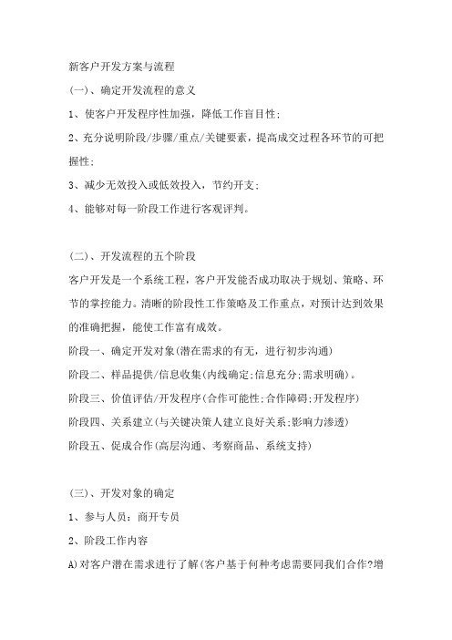 地推 开发客户 指导方案
