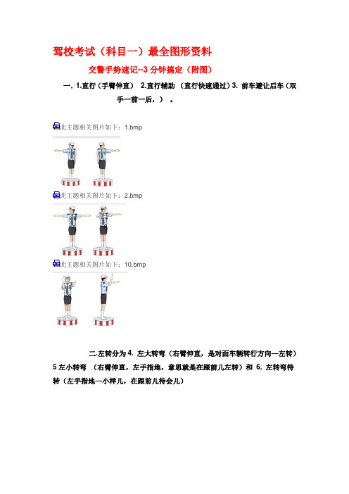 驾校考试(科目一)最全图形资料