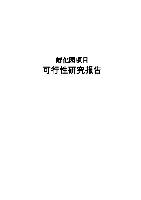 孵化园项目可行性研究报告