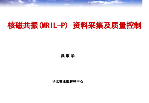 核磁共振测井资料质量控制