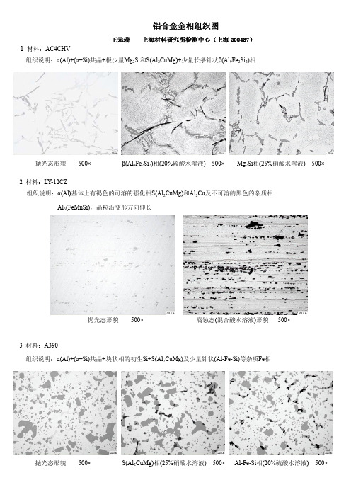 铝合金金相组织图