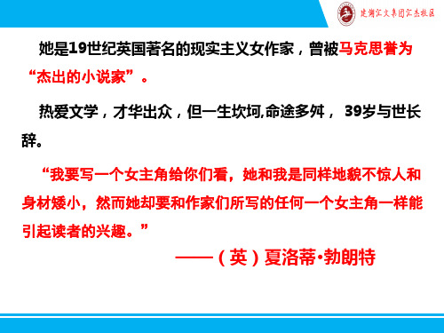 2020-2021学年部编版语文九年级下册名著《简·爱》复习课件(共24张ppt)