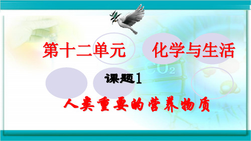 12.1 人类重要的营养物质1-人教版九年级下册化学课件(共23张PPT)