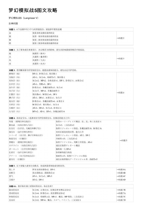 梦幻模拟战5图文攻略