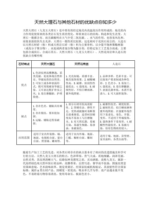 石材优缺点你知多少？