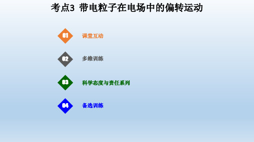 2021届高考物理一轮复习考点强化：带电粒子在电场中的偏转运动