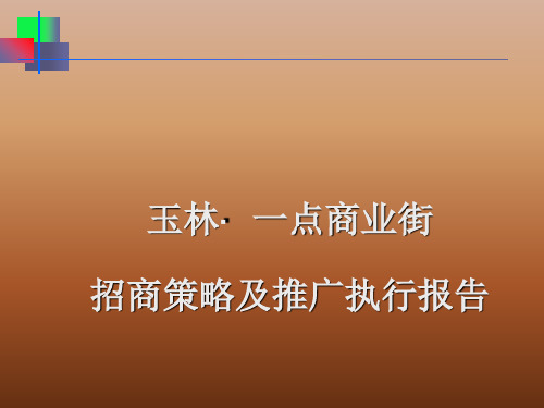 一点商业街招商策略及推广执行报告(43页) 共43页