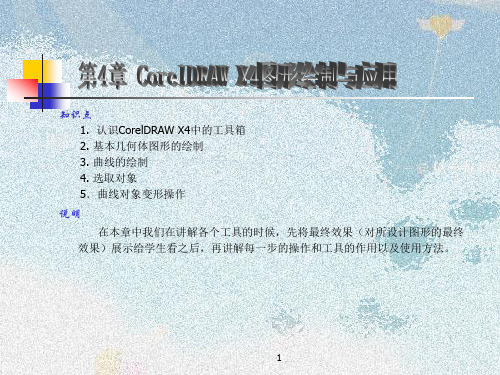 第4章CorelDRAWX4图形绘制与应用