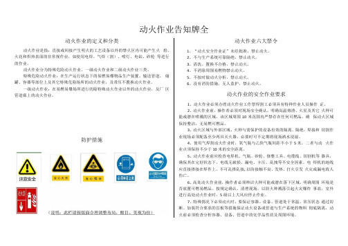 八大特殊作业风险告知卡全套版