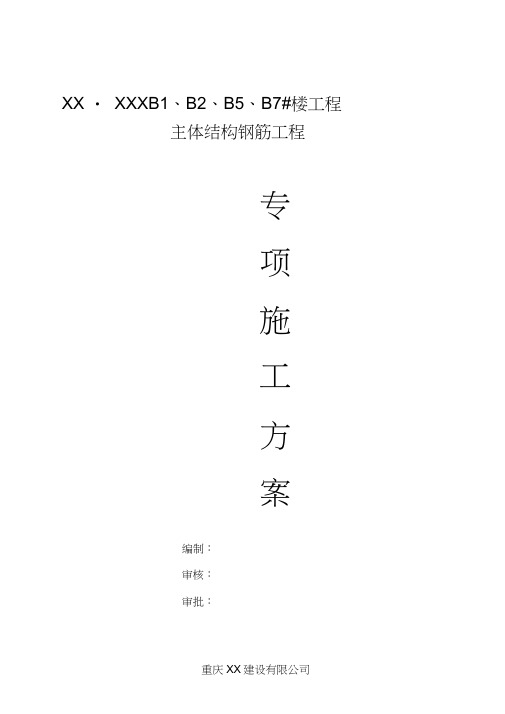 钢筋专项施工方案(改)