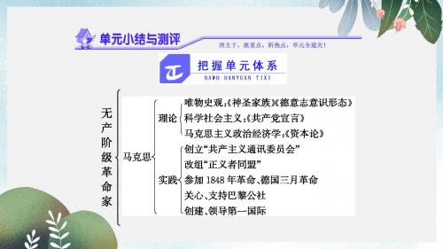 高中历史第五单元无产阶级革命家单元小结与测评课件新人教版选修4