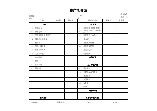 最新工会资产负债表样本