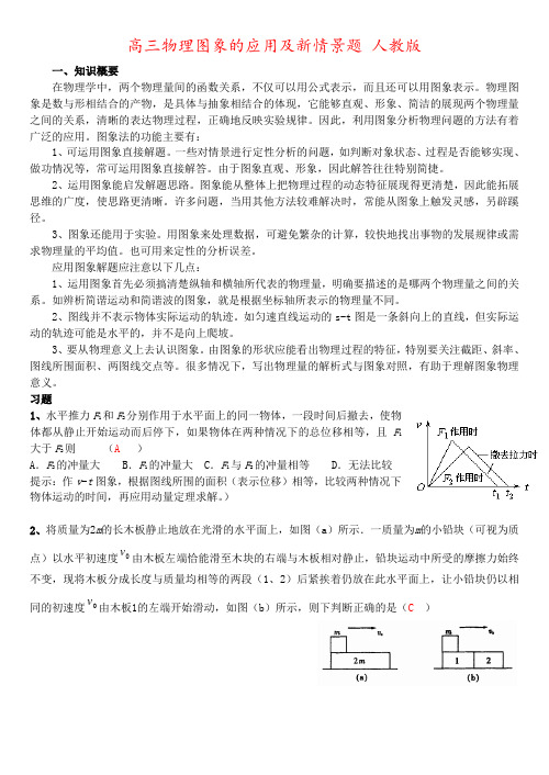 高三物理图象的应用及新情景题 人教版