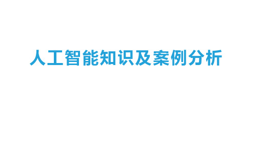 人工智能知识及案例解析