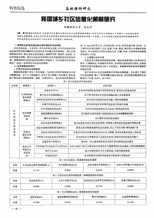 我国城乡社区信息化策略研究