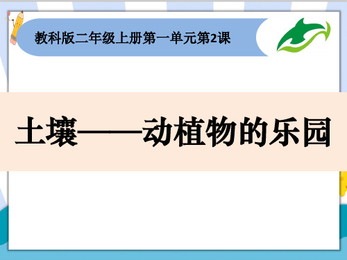 新编教科版科学二年级上册《土壤——动植物的乐园》精品课件