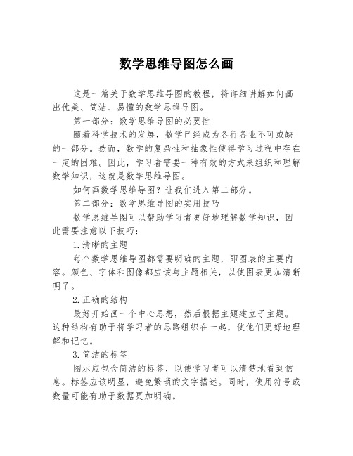 数学思维导图怎么画3篇