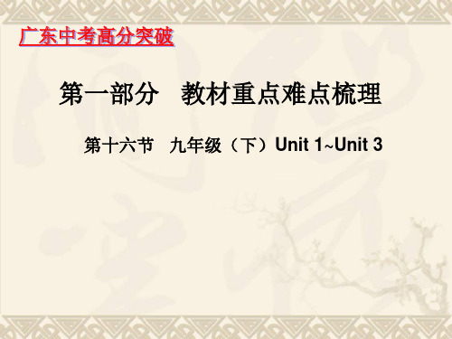 16.第十六节 九年级(下)Unit 1~Unit 3