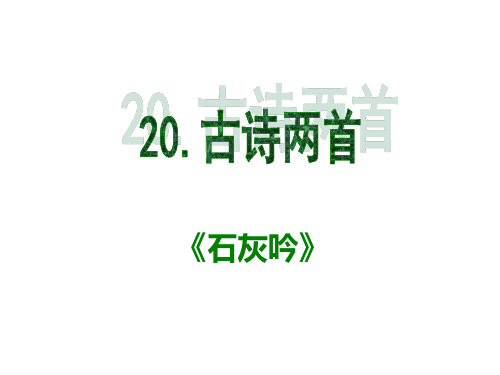 《20-古诗两首—石灰吟、墨梅》