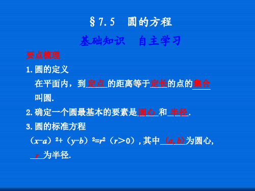 7.5  圆的方程  公开课一等奖课件