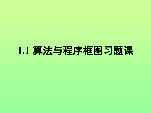 12算法与程序框图习题课精品PPT课件