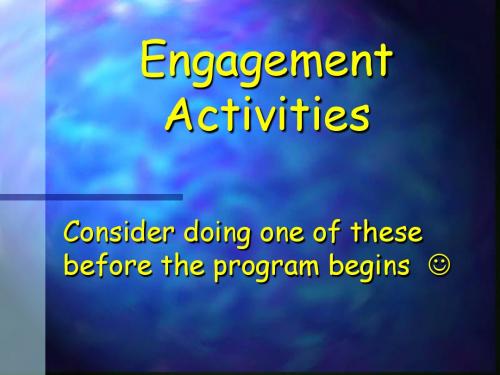 EngagementActivities