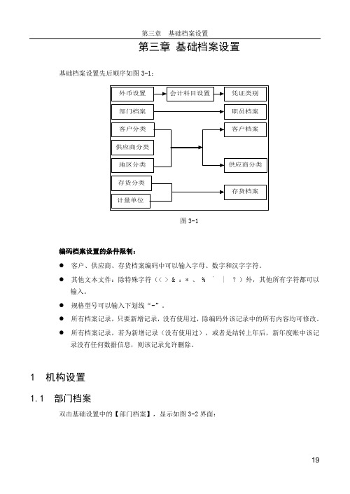 U8第3章基础档案设置