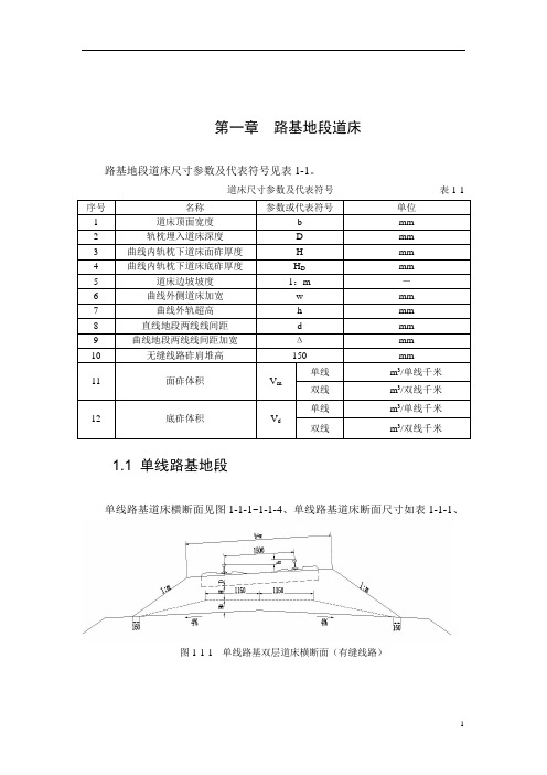 有砟轨道道床断面