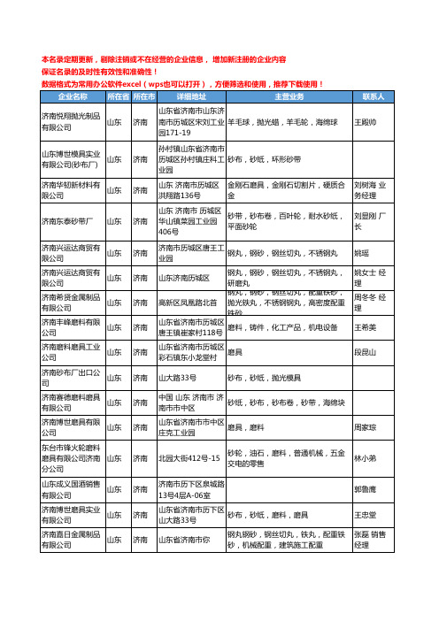2020新版山东省济南五金磨具工商企业公司名录名单黄页联系方式大全35家