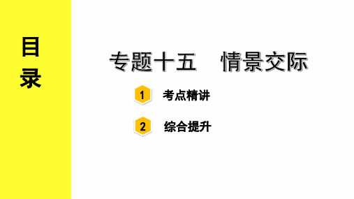 中考英语复习 专题十五 情景交际