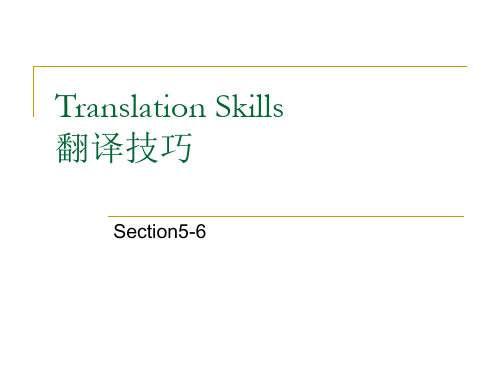 TranslationSkills翻译技巧